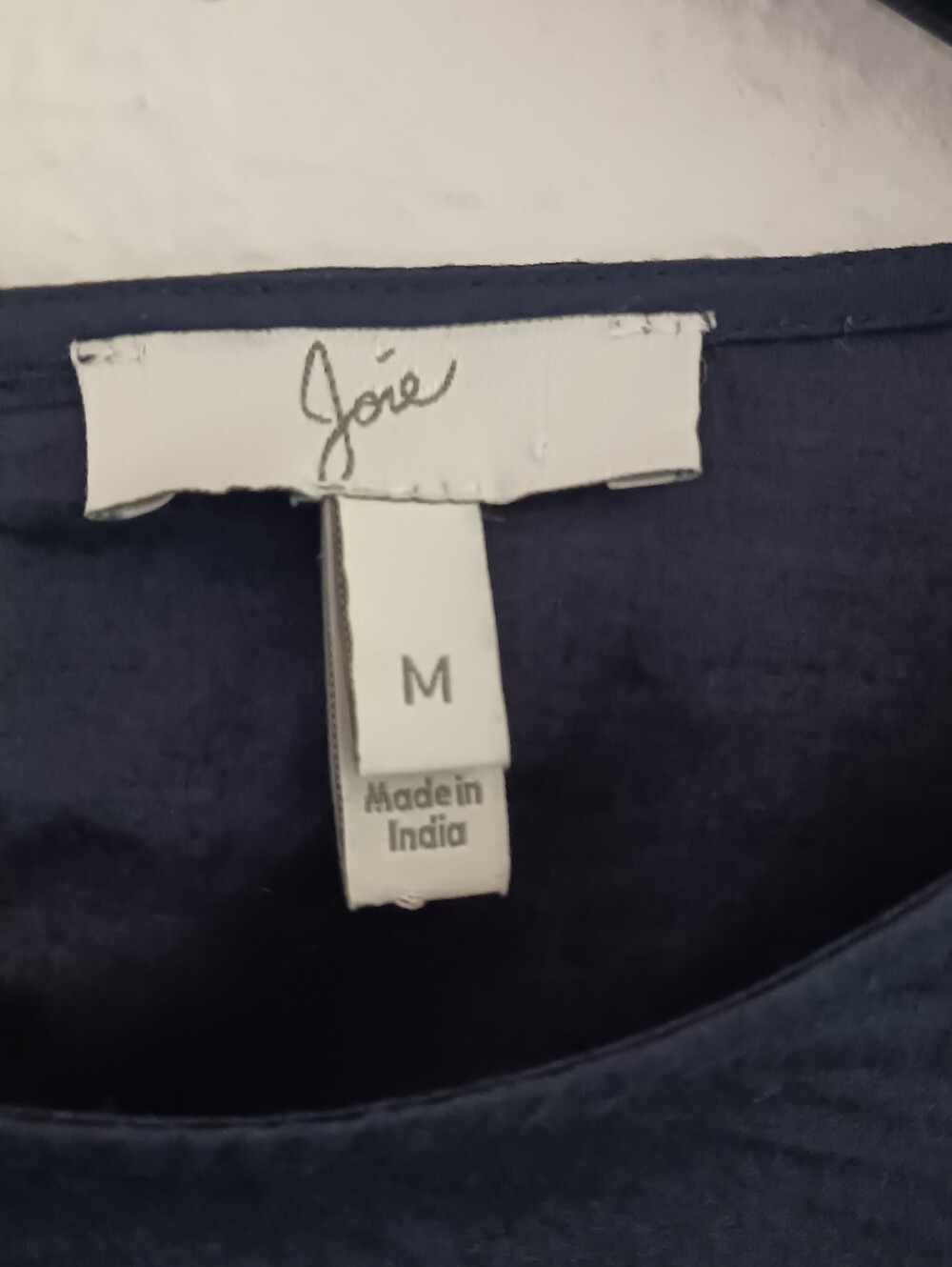 JOIE Dark Navy Embroidered Balloon Sleeve Blouse - Picture 3 of 5